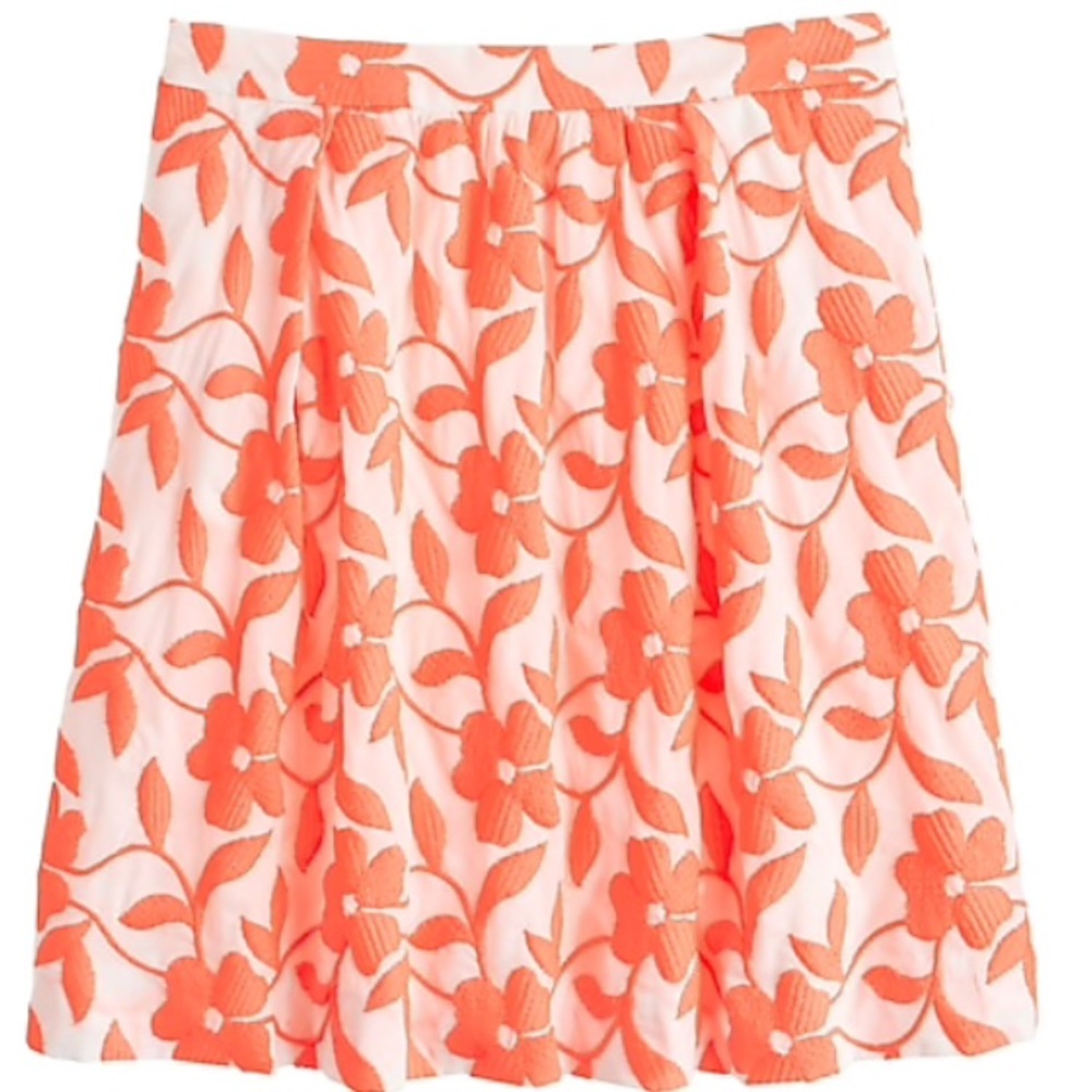 J. Crew factory embroidered skirt.